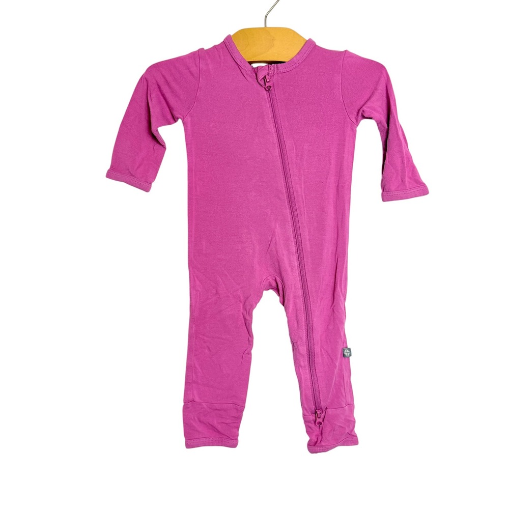 Kyte Baby Bamboo Rayon Footless Romper Pink Orchid 2-Way Zip Sleeper 3-6 Months